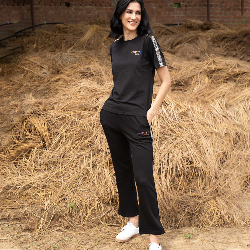 Hamster London Fashionista Tape Co-ord set Black
