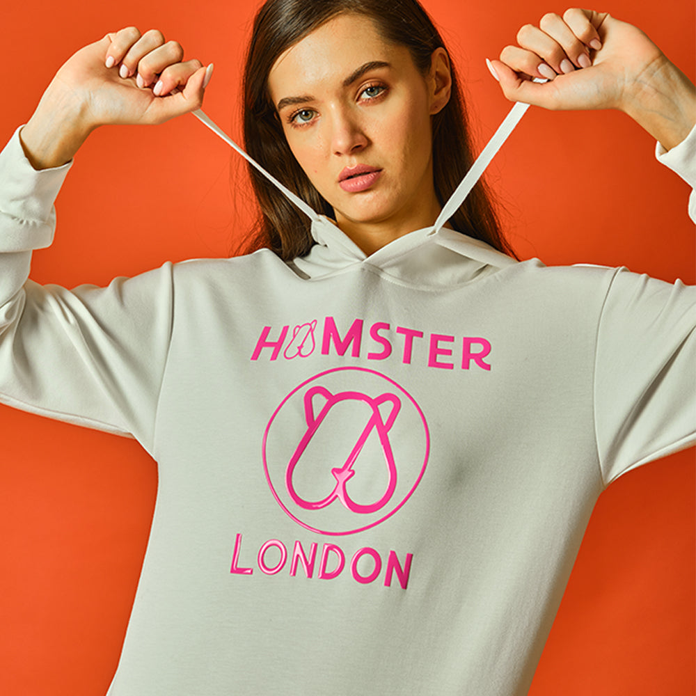 Hamster London Coord Set Teddy Hoodie White