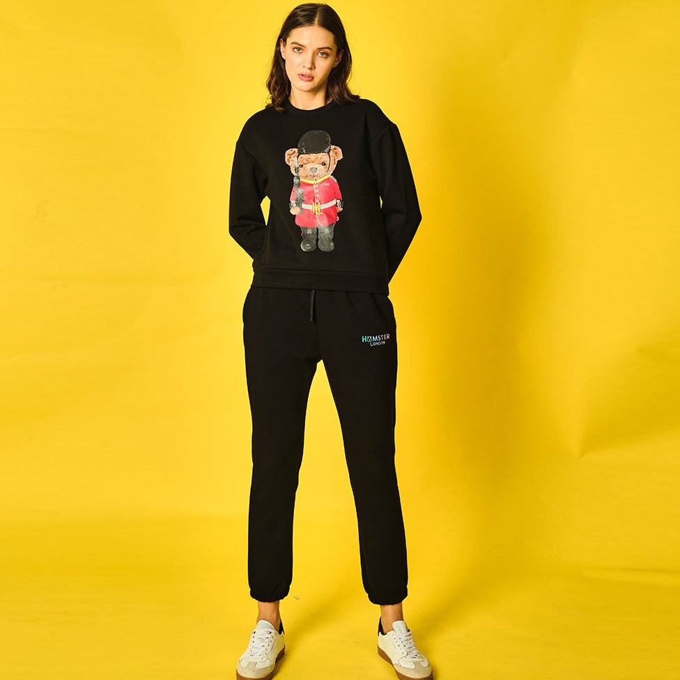 Hamster London Ted H Sweatshirt and Lower Set Black