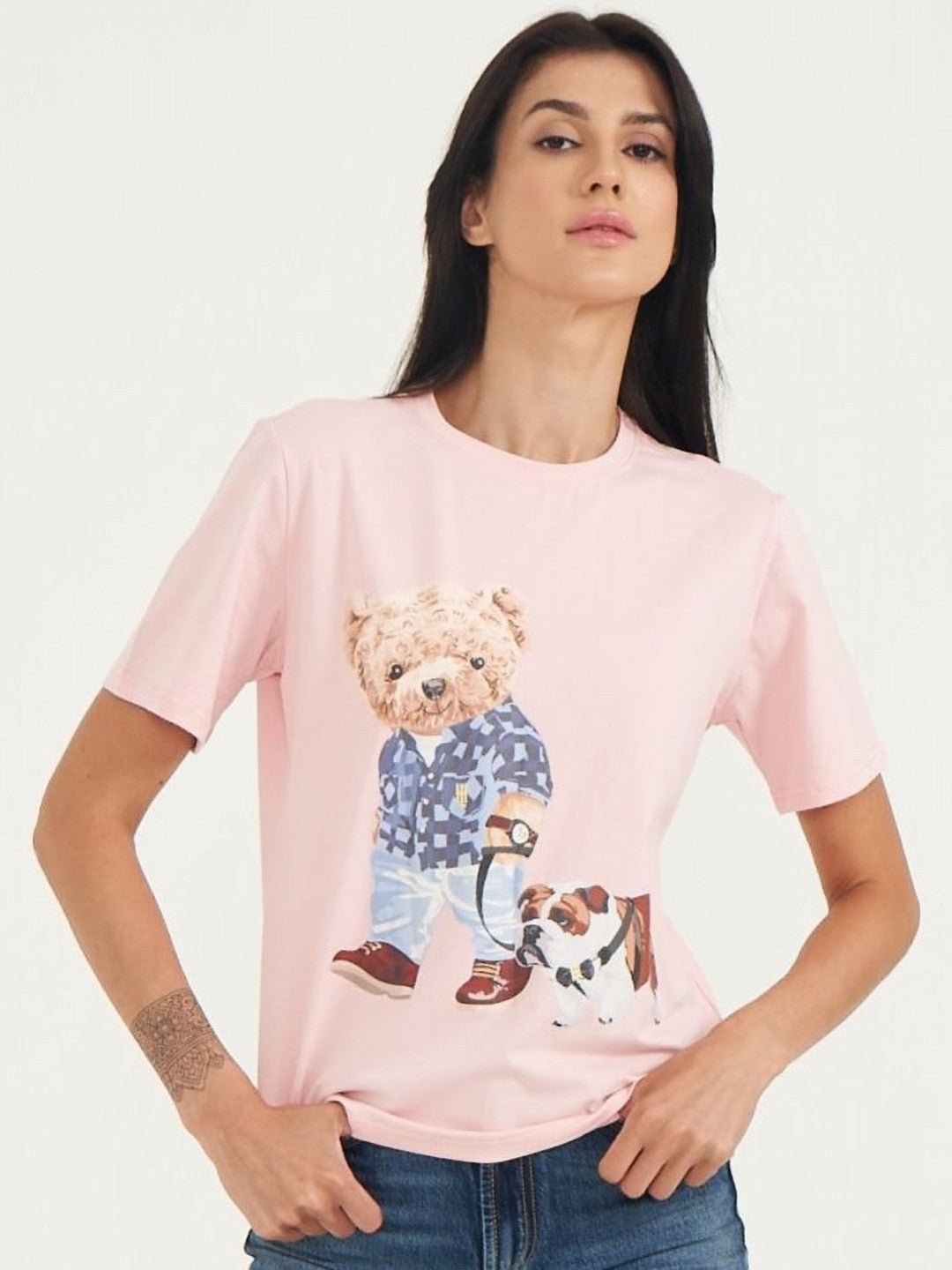 Hamster London Ted H's Best Friend T-Shirt Pink & Lowers Set