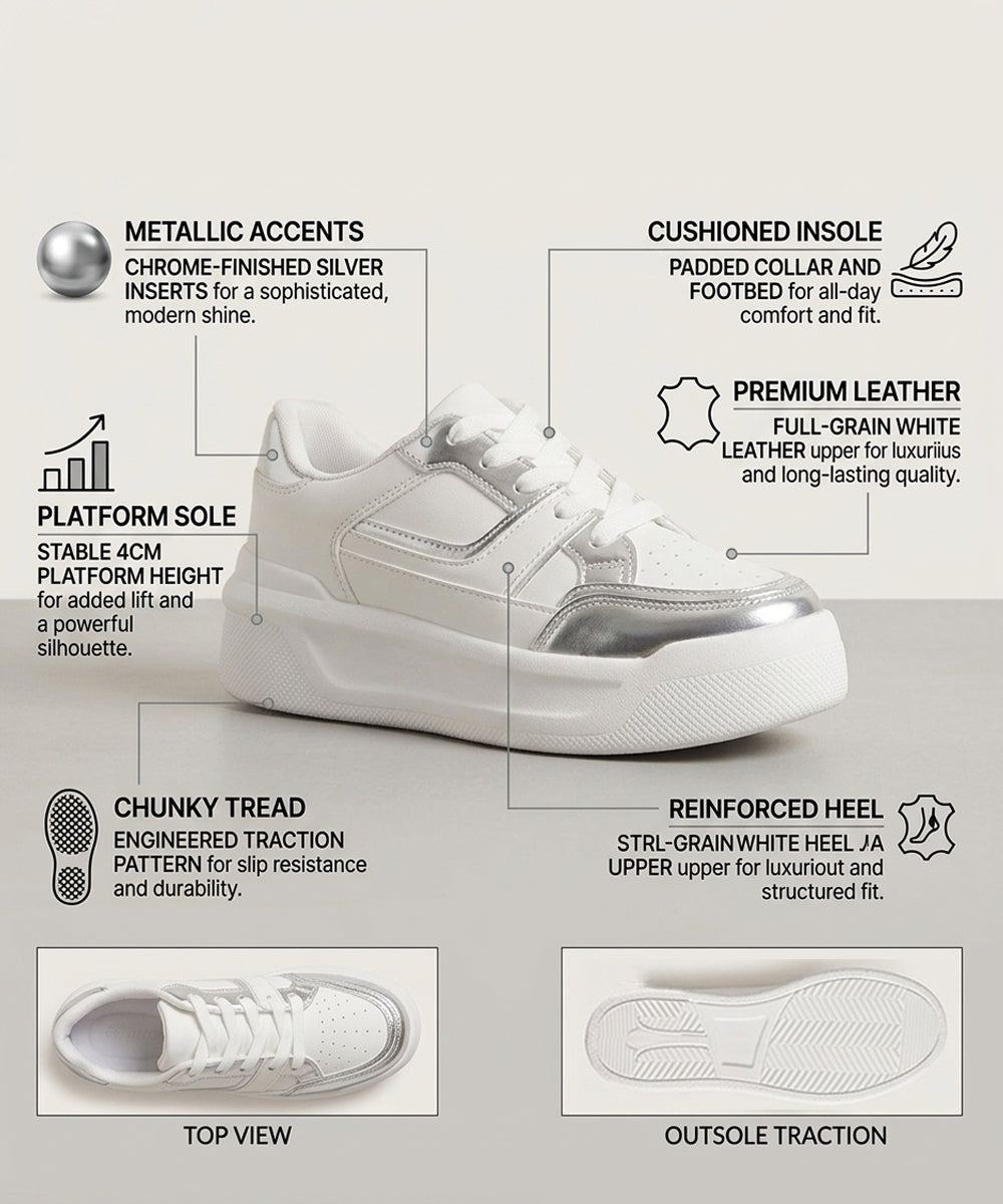 Hamster London Haven Silver Party Sneakers