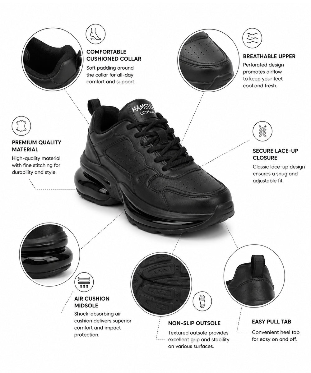 Hamster London Matte Black Party Sneakers