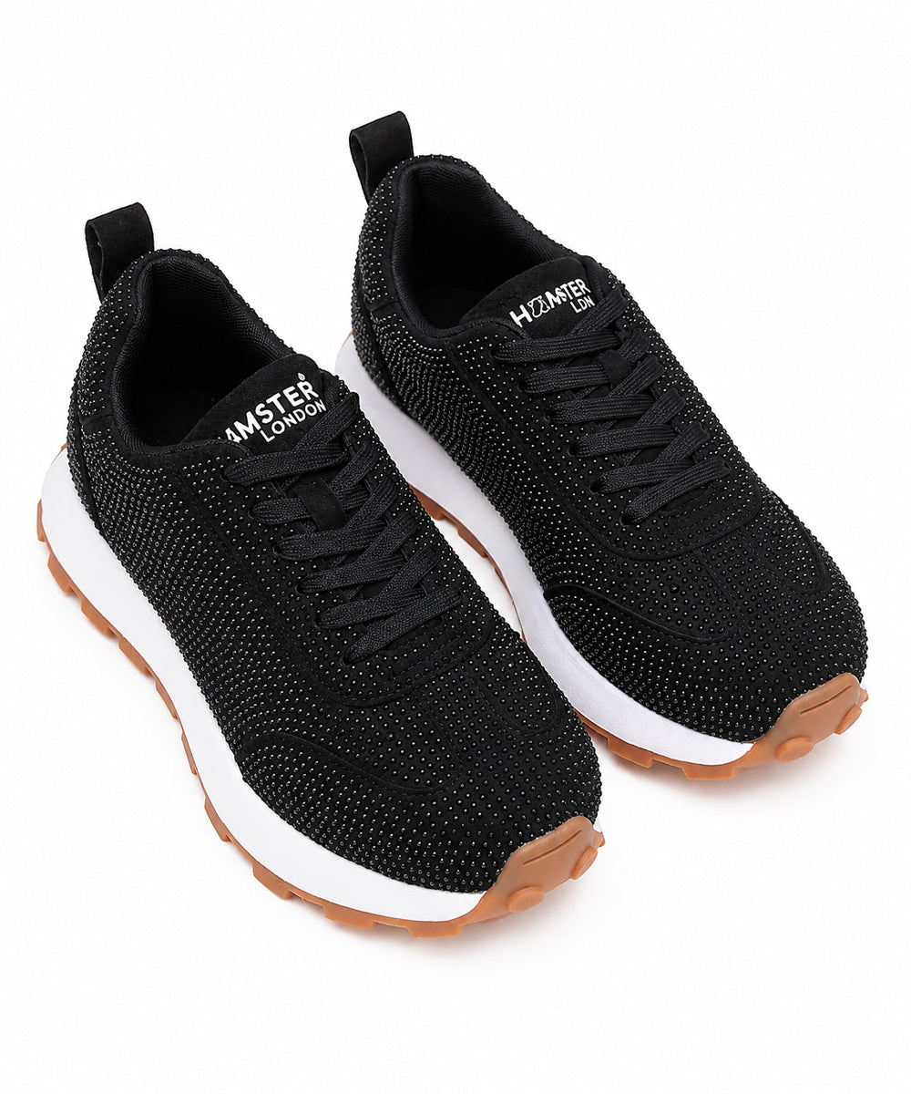 Hamster London Love Stone Black Sneakers
