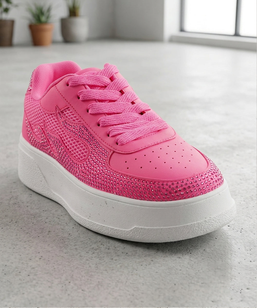 Hamster London Marcella Fire Hot Pink Party Sneakers