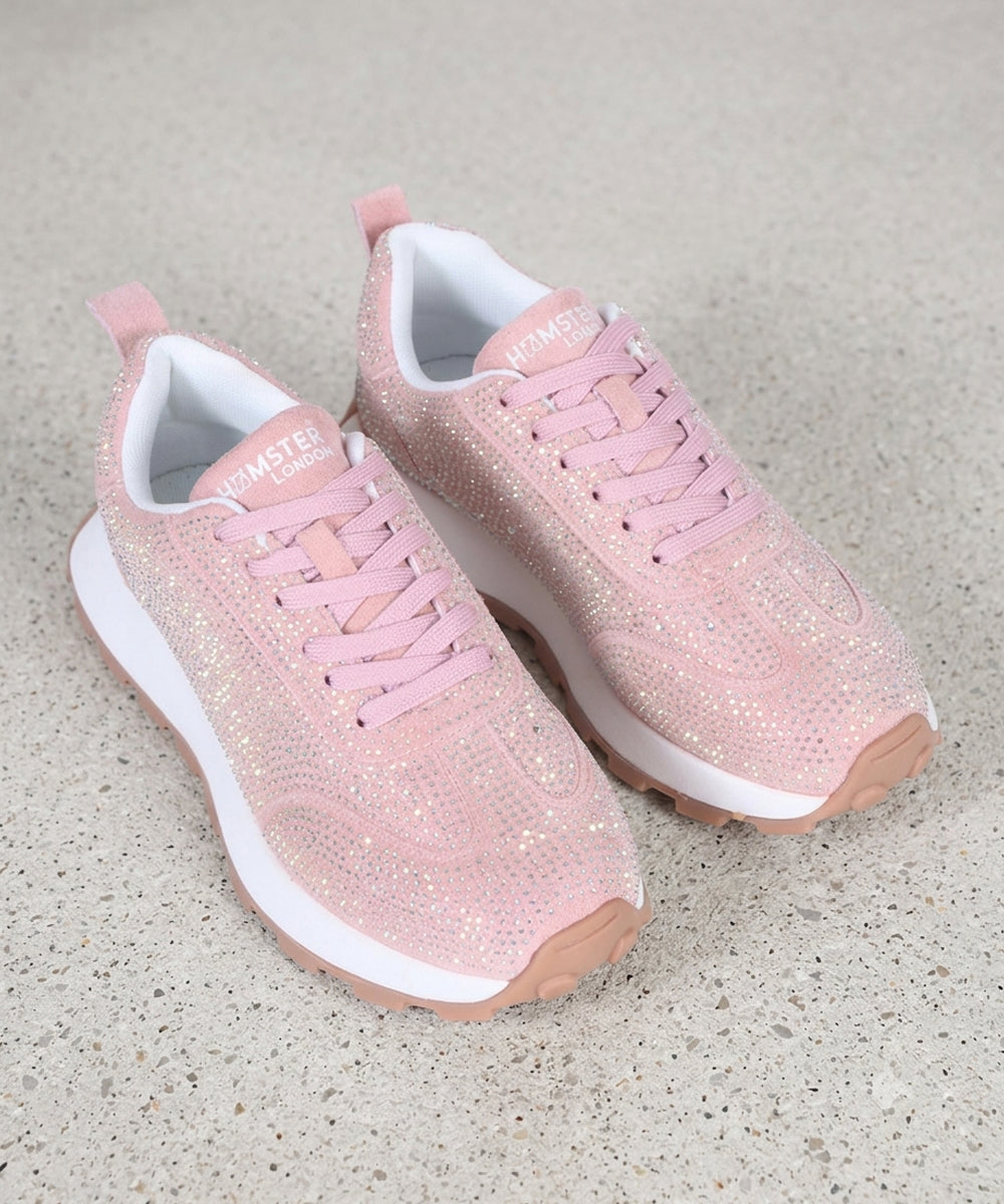 Hamster London Love Stone Pink Sneakers