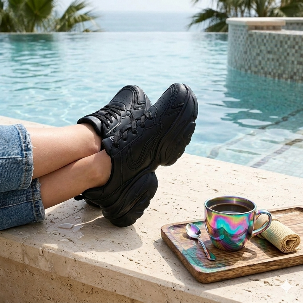Hamster London Matte Black Party Sneakers