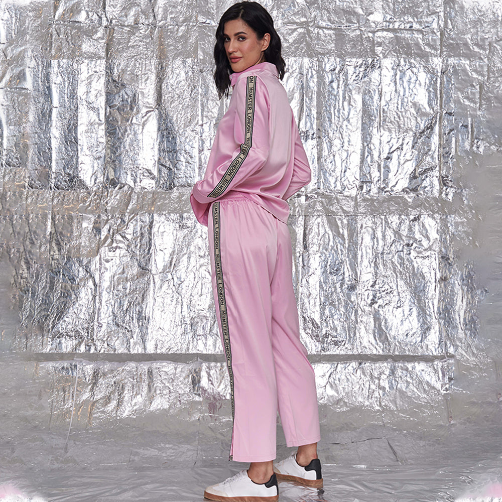 Hamster London Satin Love Co-ord Set Pink