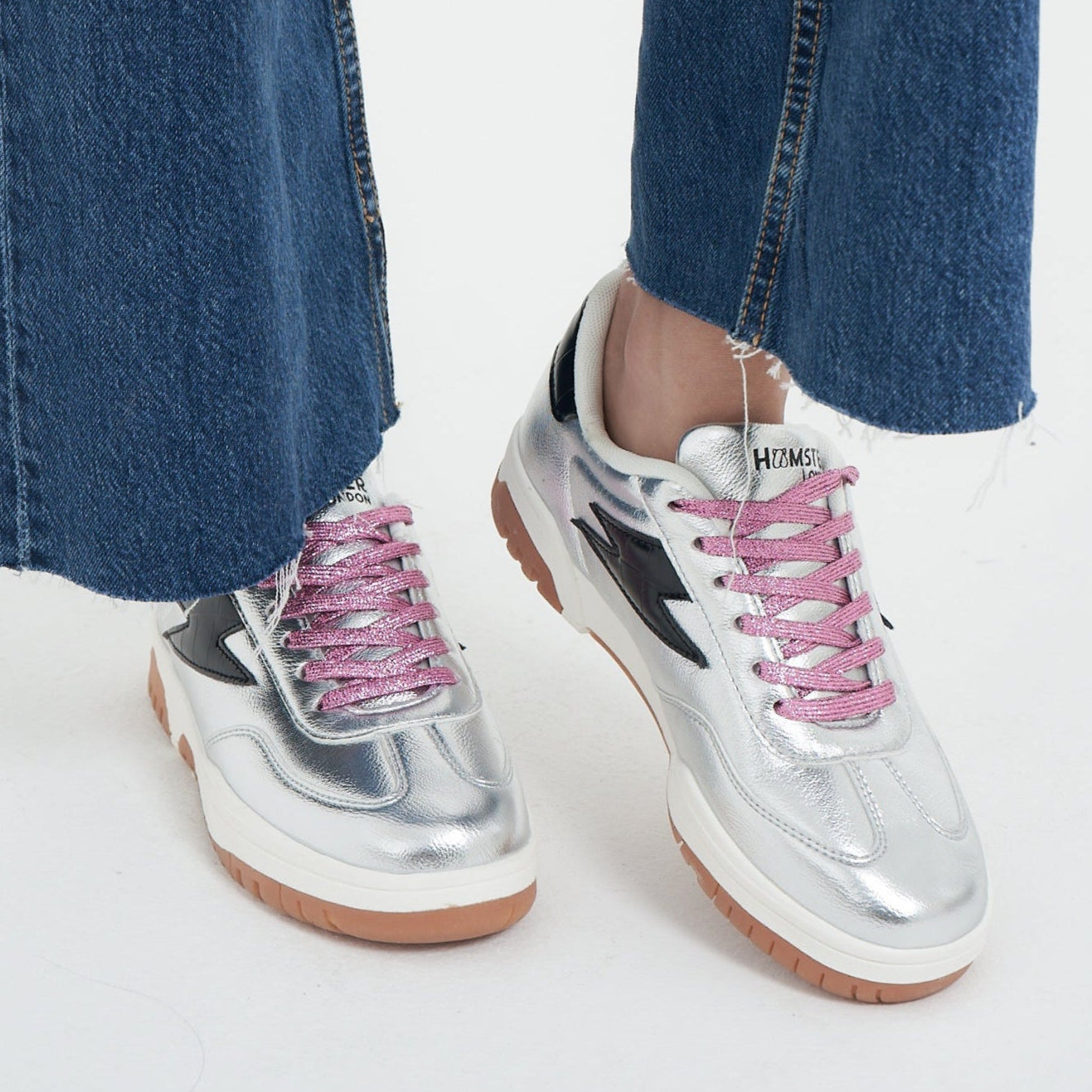 Hamster London Lighting Silver Sneakers