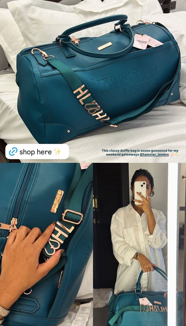 Hamster London Melissa Travel Duffle Bag Teal