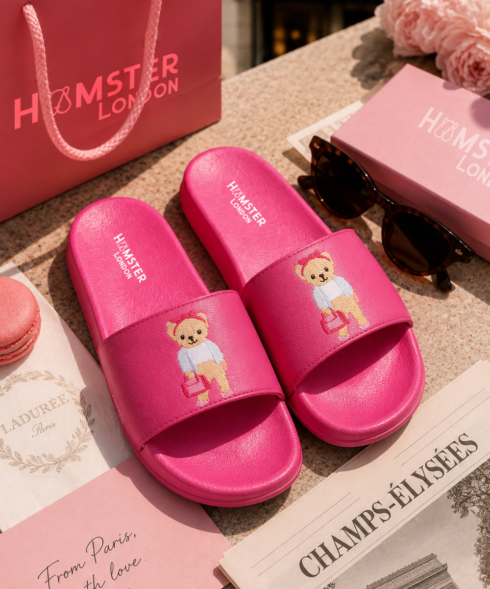 Hamster London Ted H Chic Slides Hot Pink