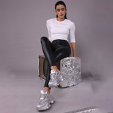 Hamster London Marcella Party Silver Sneakers