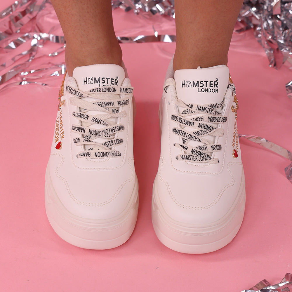 Hamster London Marcella Classic White Party Sneakers