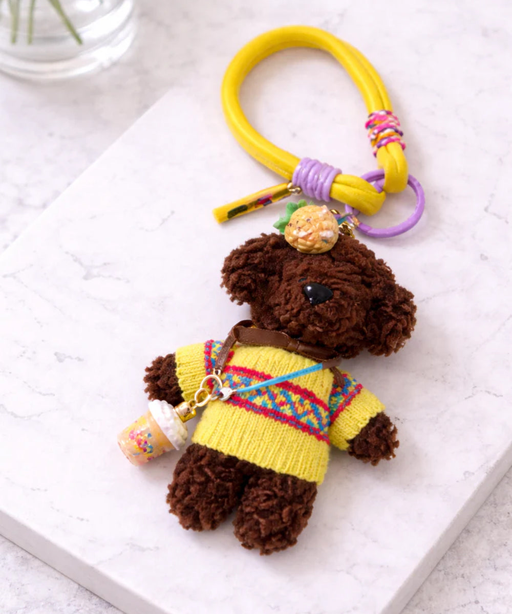 Hamster London Luxe Soft Color Pop Bear Bag Charm