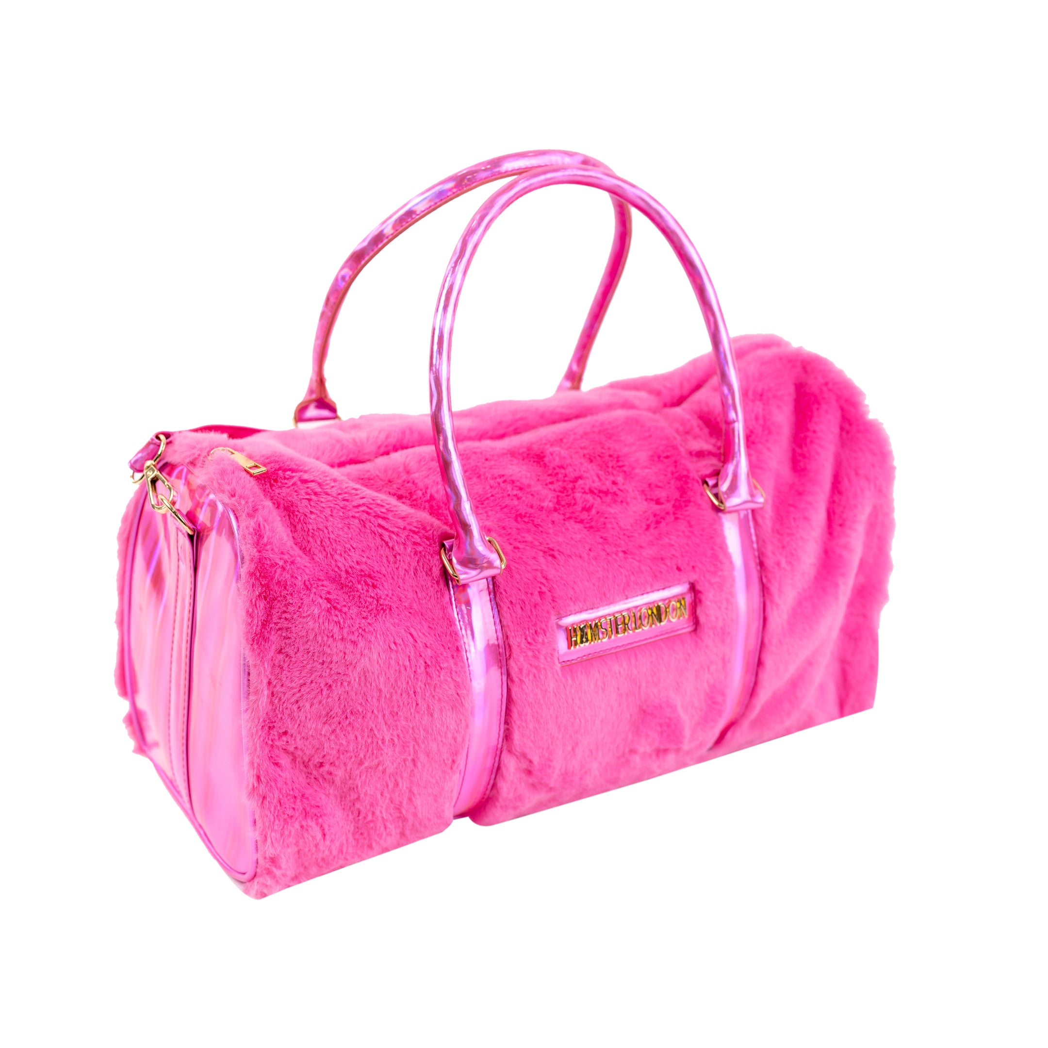 Hamster London Fur Baby Duffle Bag Pink