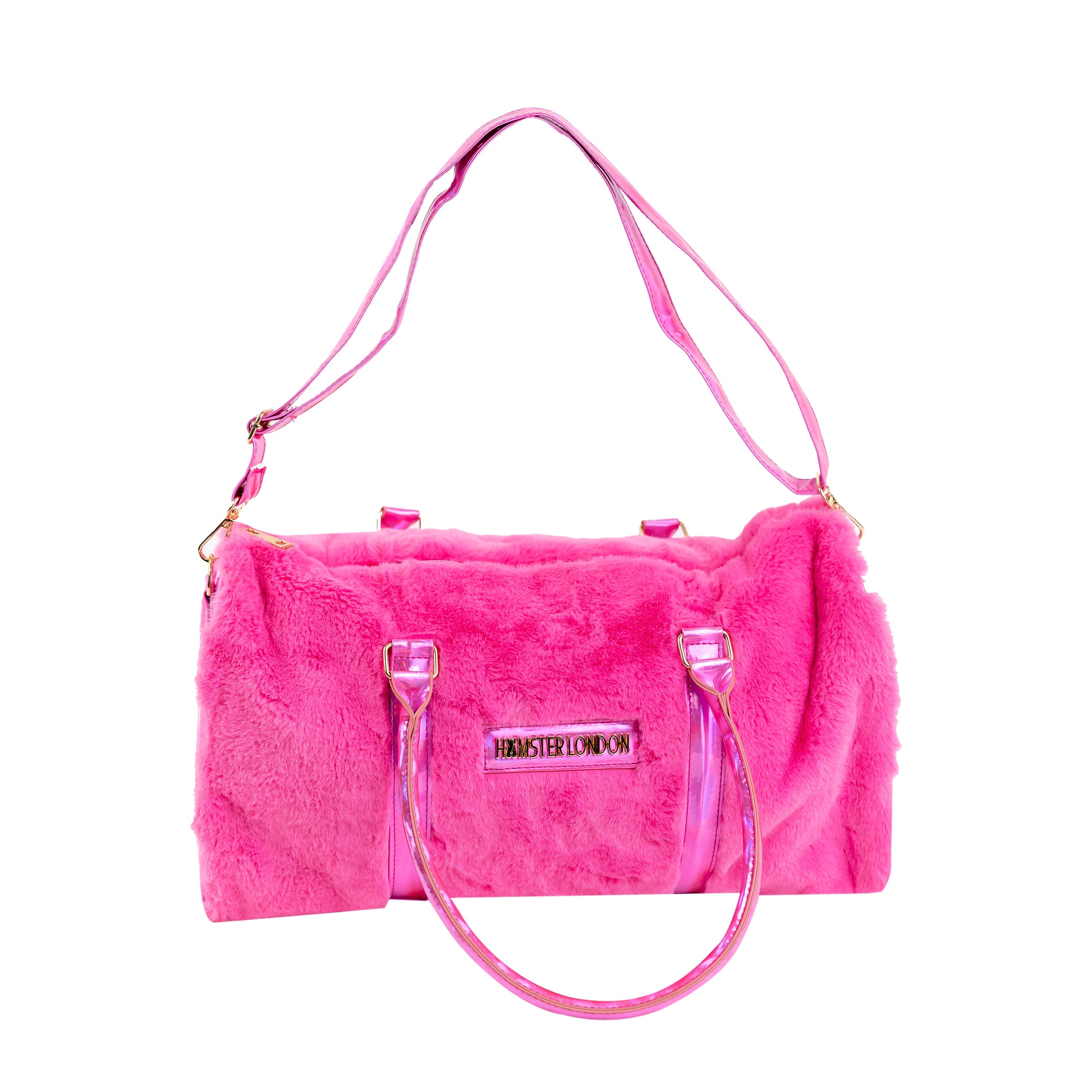 Hamster London Fur Baby Duffle Bag Pink