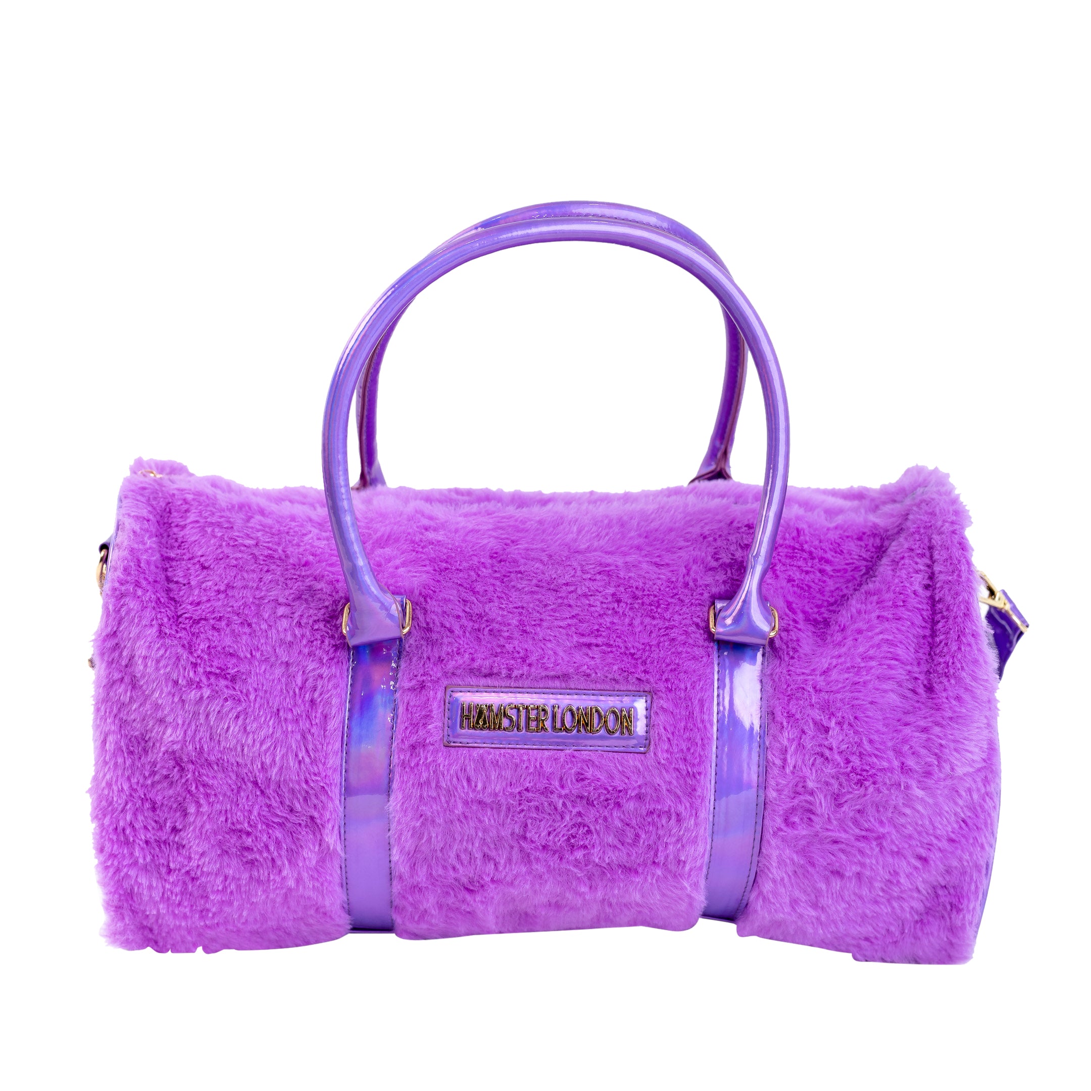 Hamster London Fur Baby Duffle Bag Purple