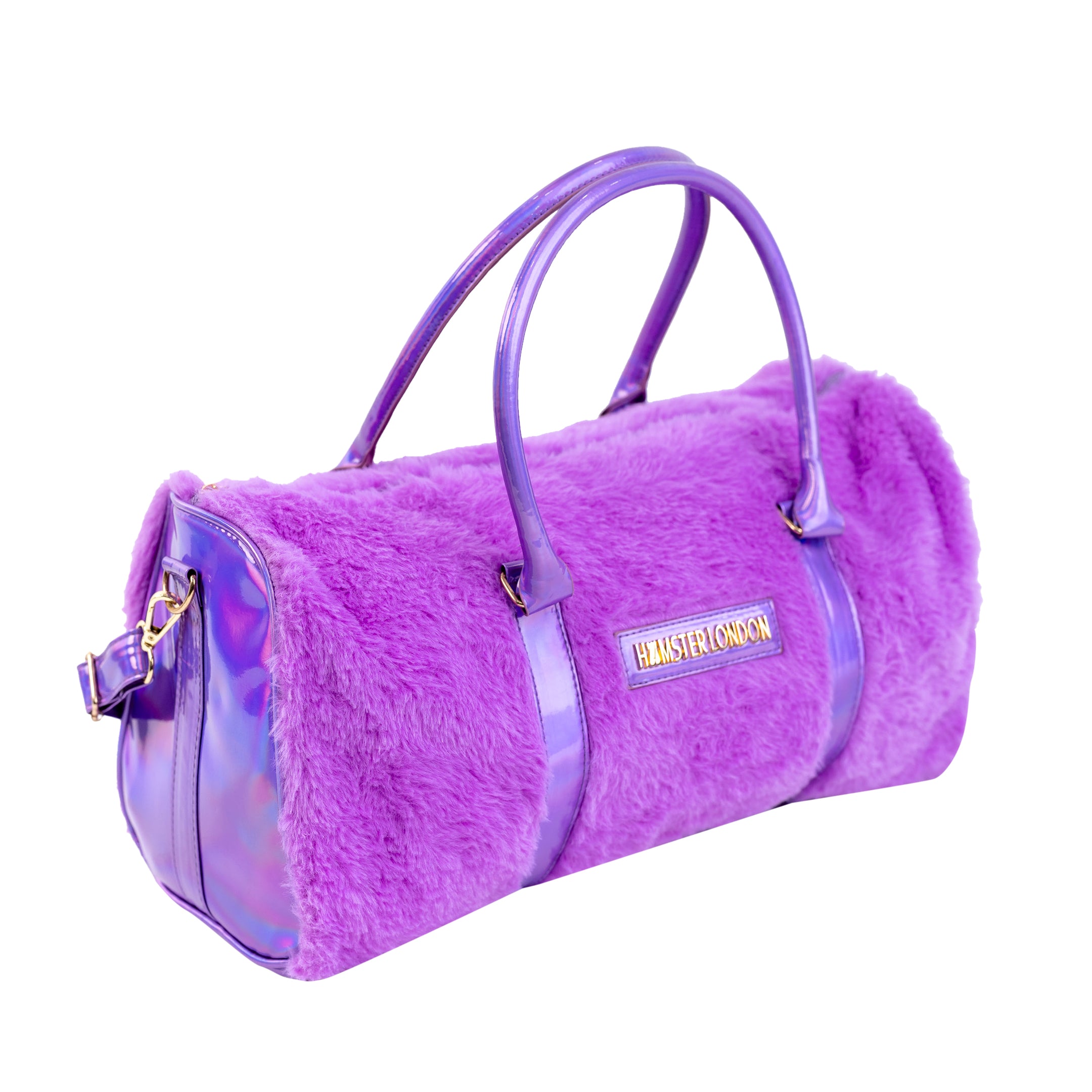 Hamster London Fur Baby Duffle Bag Purple