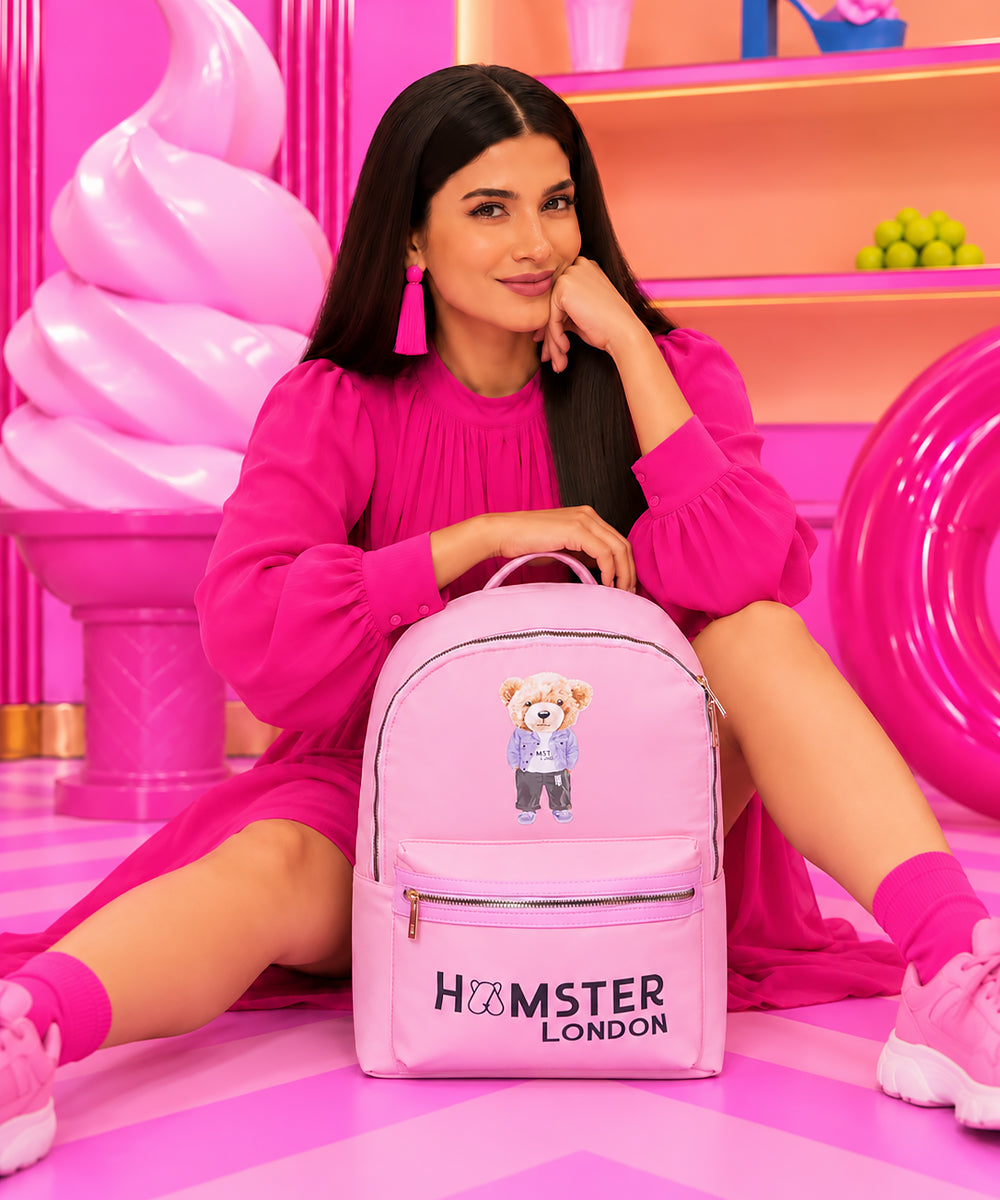 Hamster London Ted H Limited Edition Backpack Light Pink