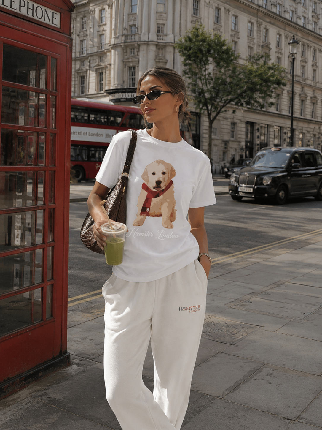 Hamster London Pup H Labrador T-shirt White & Lower Set