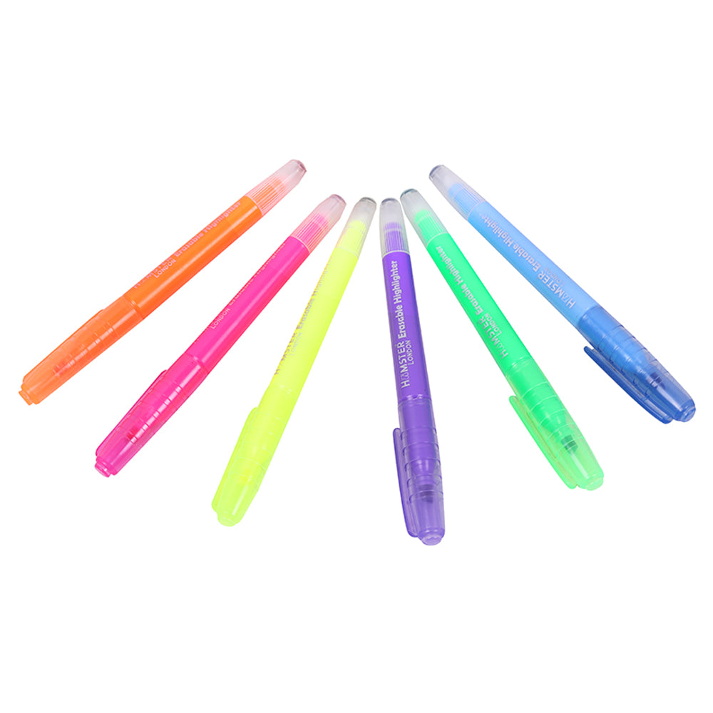 Hamster London Erasable Highlighters Set of 6 pcs