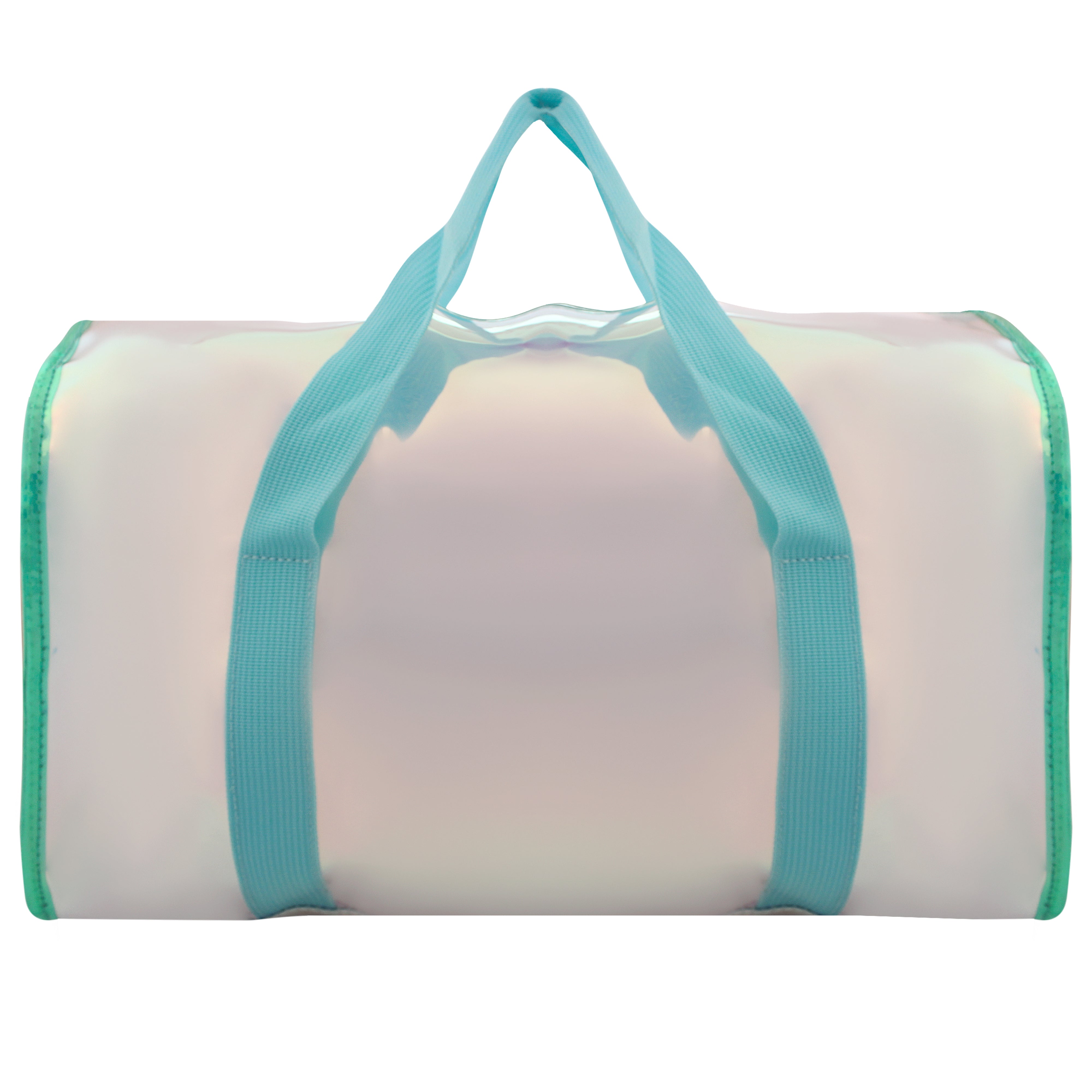 Hamster London Shiny Classic Duffle Bag Aqua With Personalization Sticker