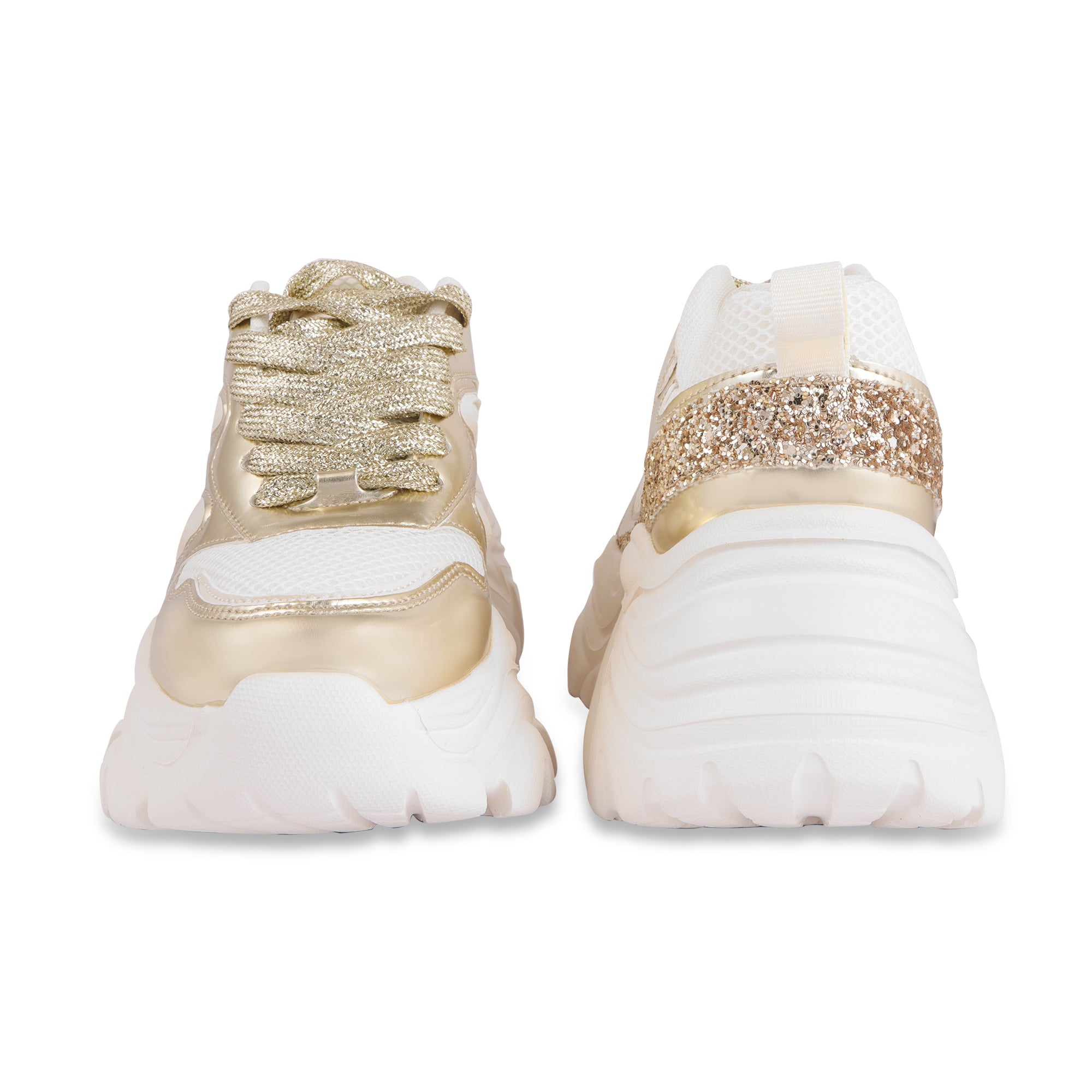 Hamster London Marcella Glitz Party Gold Sneakers