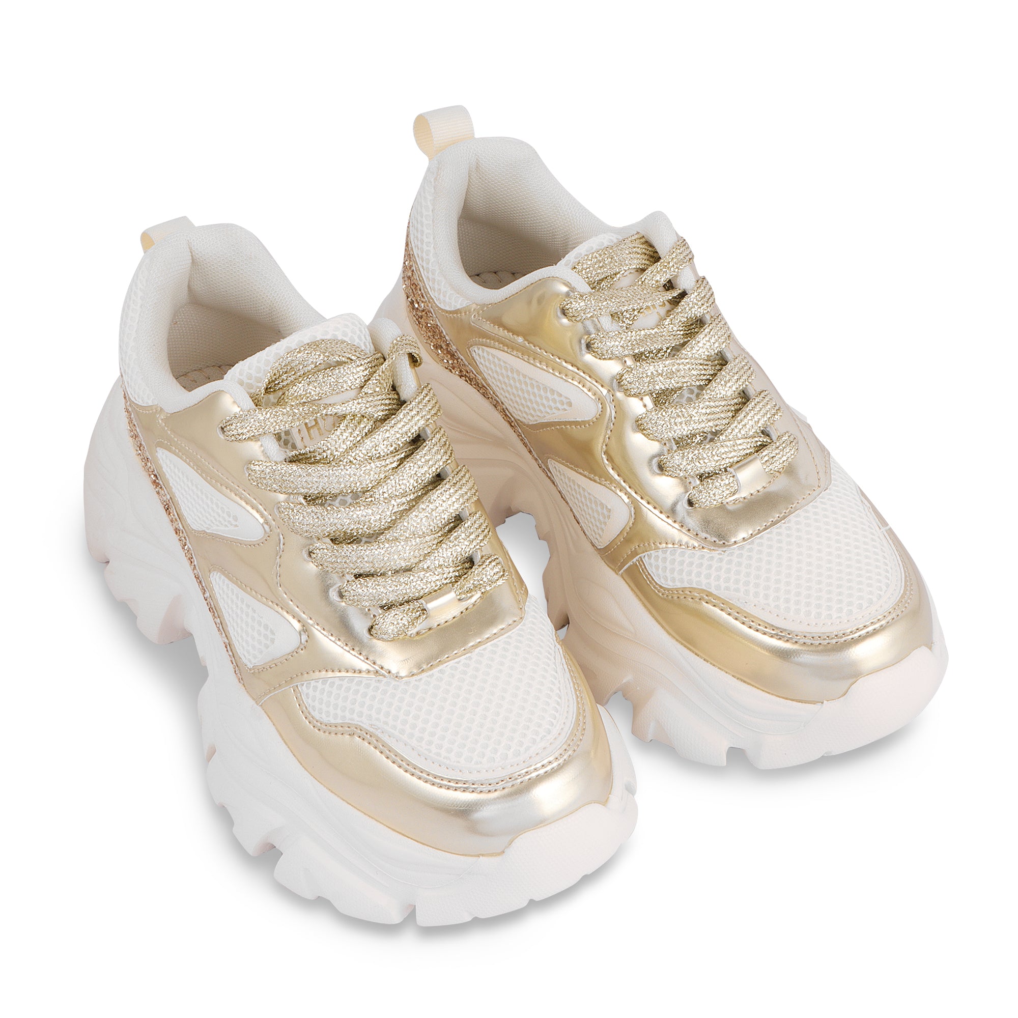 Hamster London Marcella Glitz Party Gold Sneakers