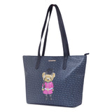 Hamster London Ted H Limited Edition Top Zip Tote Bag Black