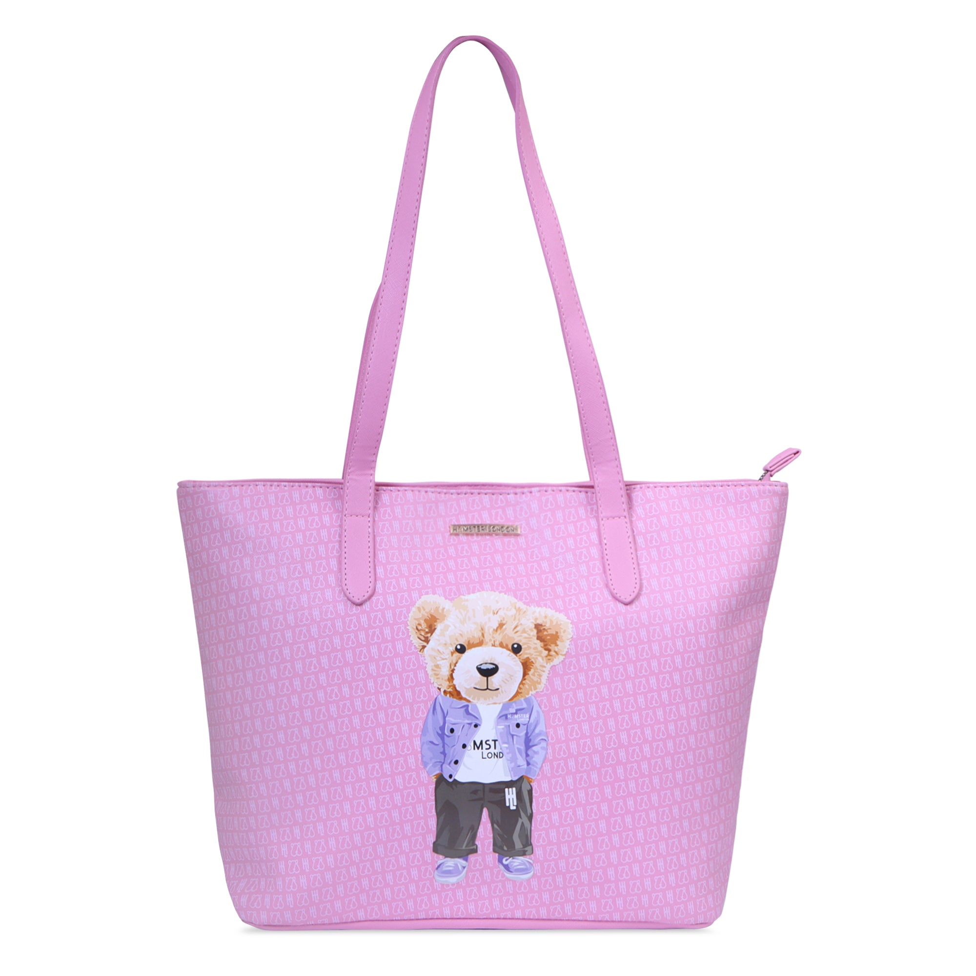 Hamster London Ted H Limited Edition PU Duffle + Tote + Wallet Light Pink Combo