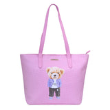 Hamster London Ted H Limited Edition Top Zip Tote Bag Light Pink