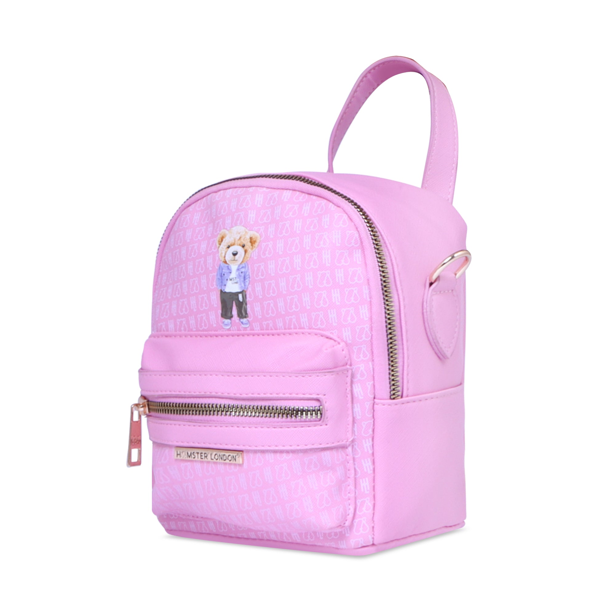 Hamster London Ted H Limited Edition Mini Satchel Bag Light Pink