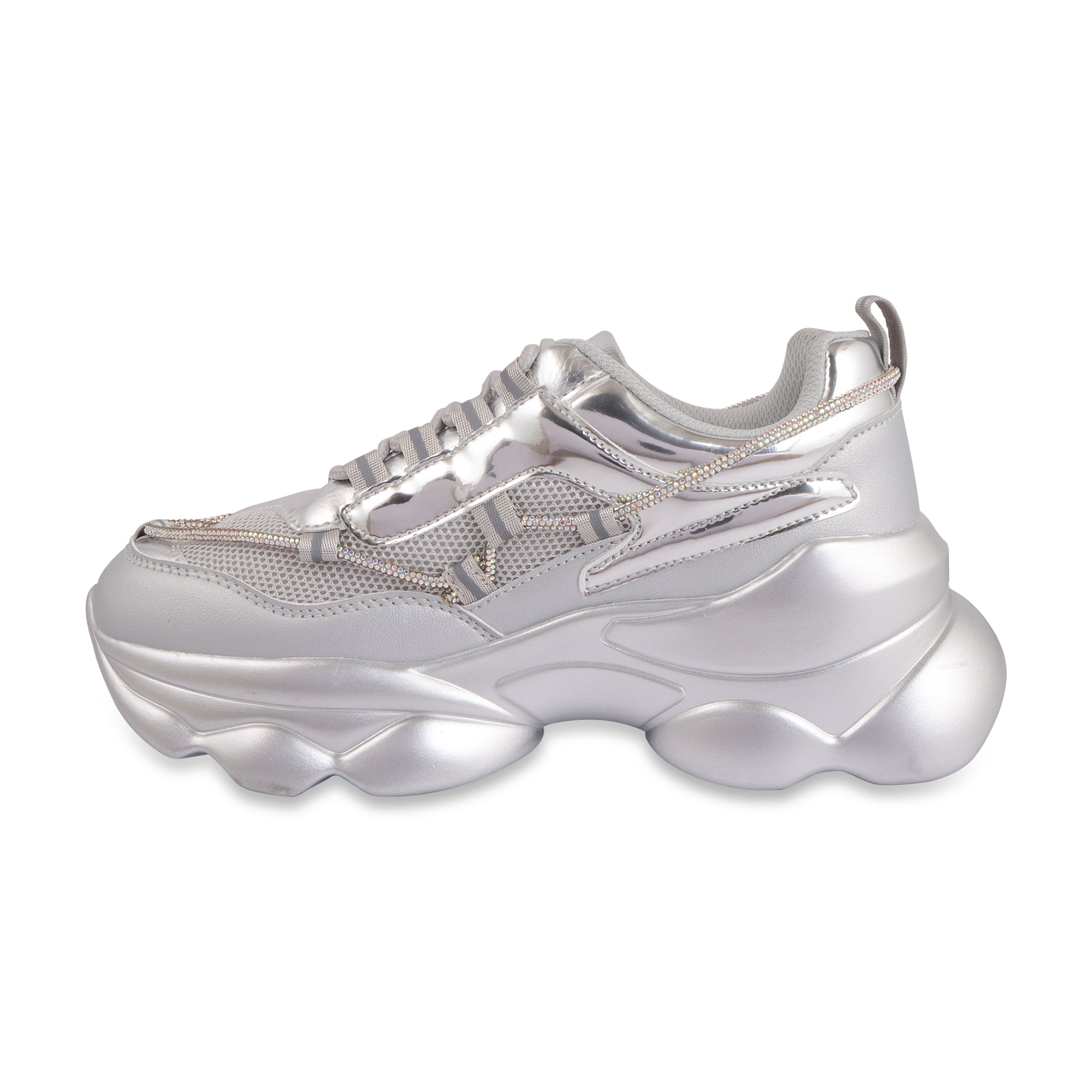 Hamster London Marcella Party Silver Sneakers