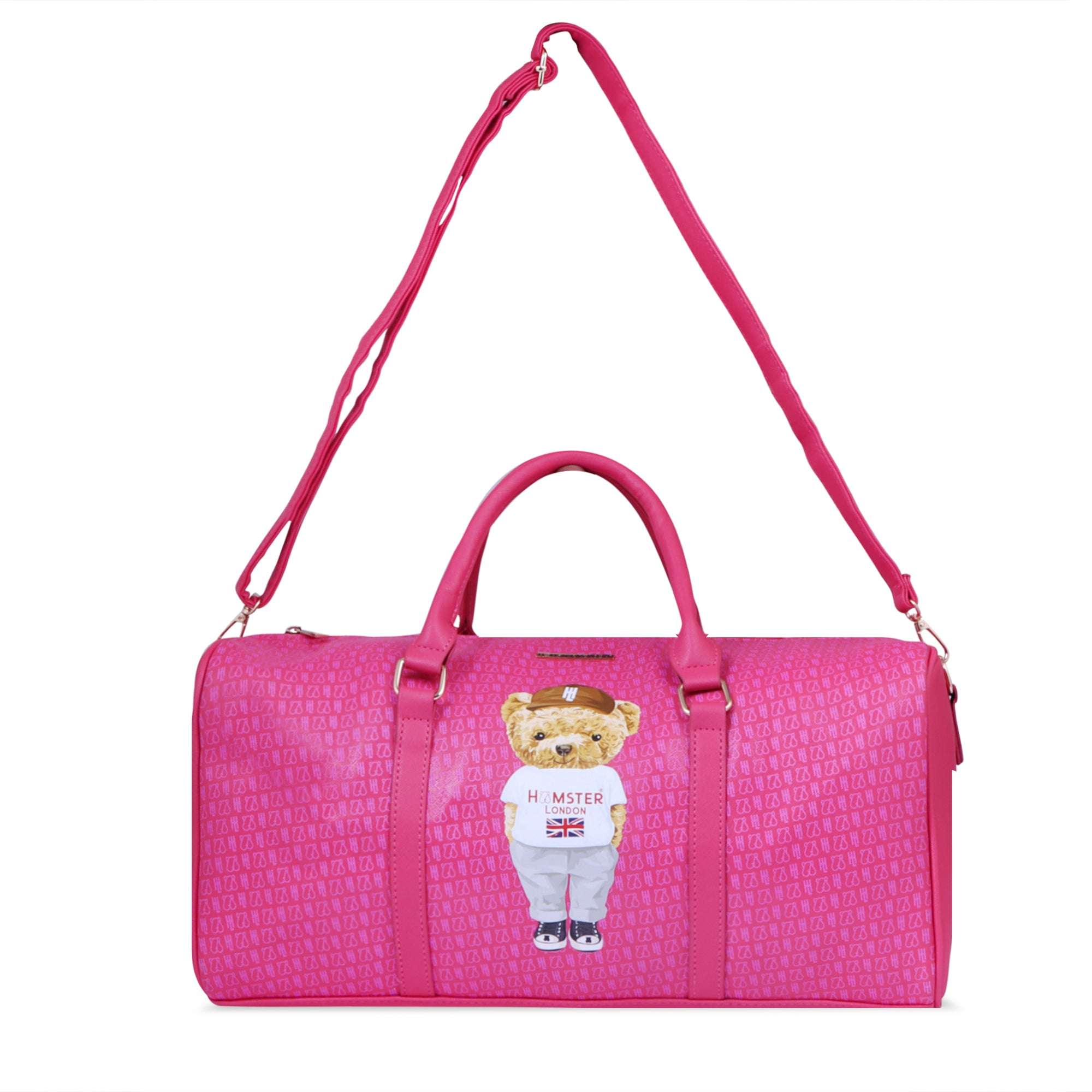 Hamster London Ted H Limited Edition PU Duffle Hot Pink