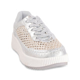 Hamster London Marcella Mesh Silver Party Sneakers