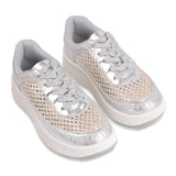 Hamster London Marcella Mesh Silver Party Sneakers