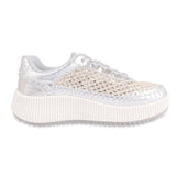 Hamster London Marcella Mesh Silver Party Sneakers