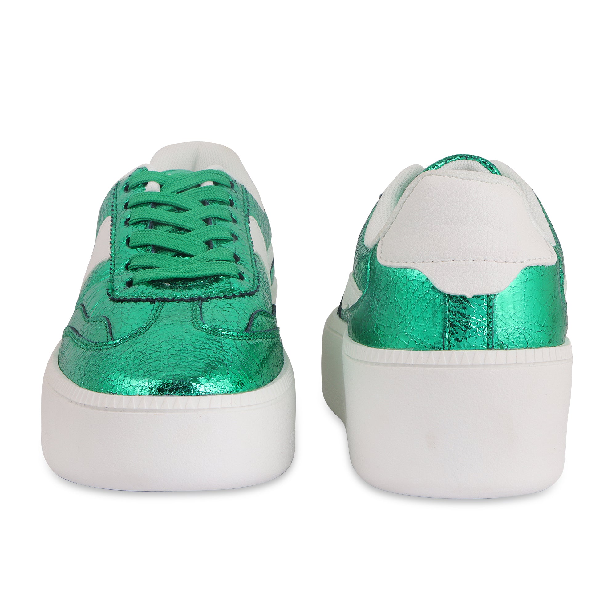 Hamster London Metallic Hot Green Party Sneakers