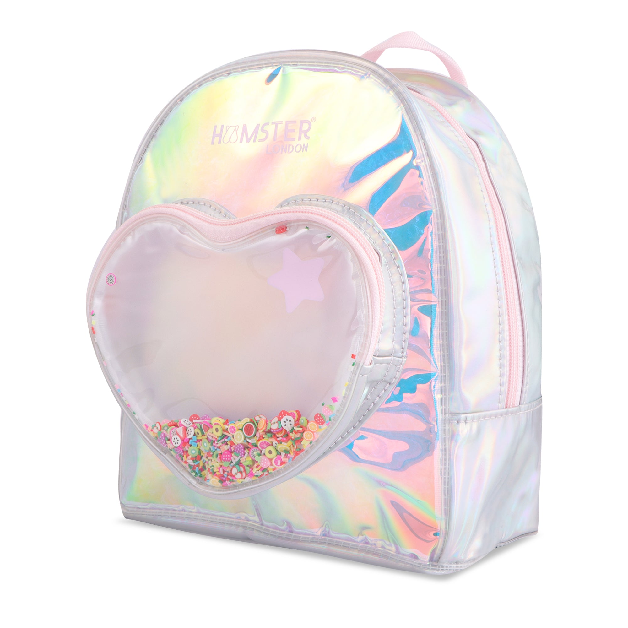 Hamster London Heart Star Backpack Light Pink