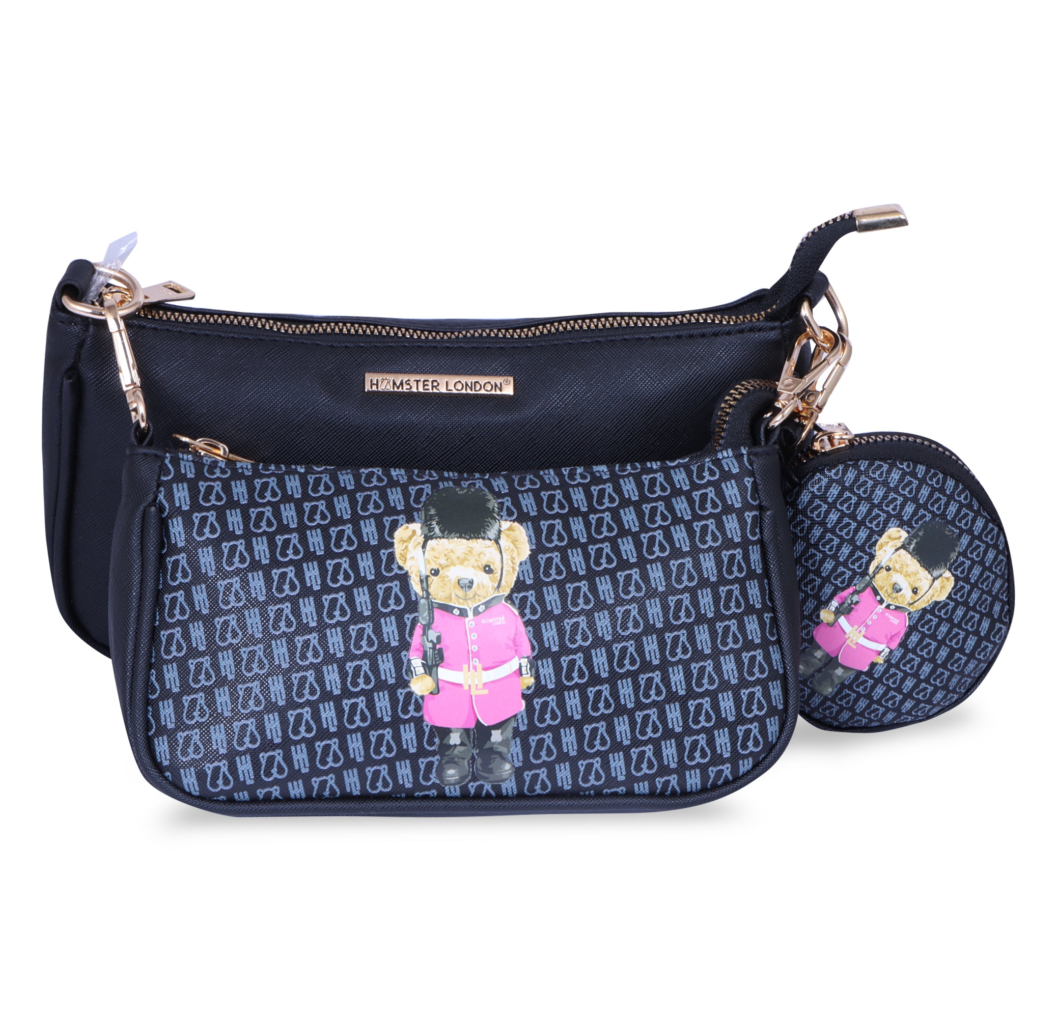 Hamster London Ted H Limited Edition Pouchette Sling Black