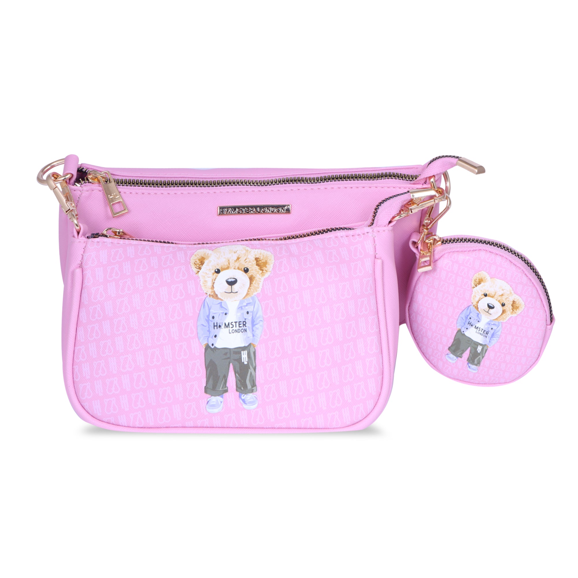 Hamster London Ted H Limited Edition Pouchette Sling Light Pink