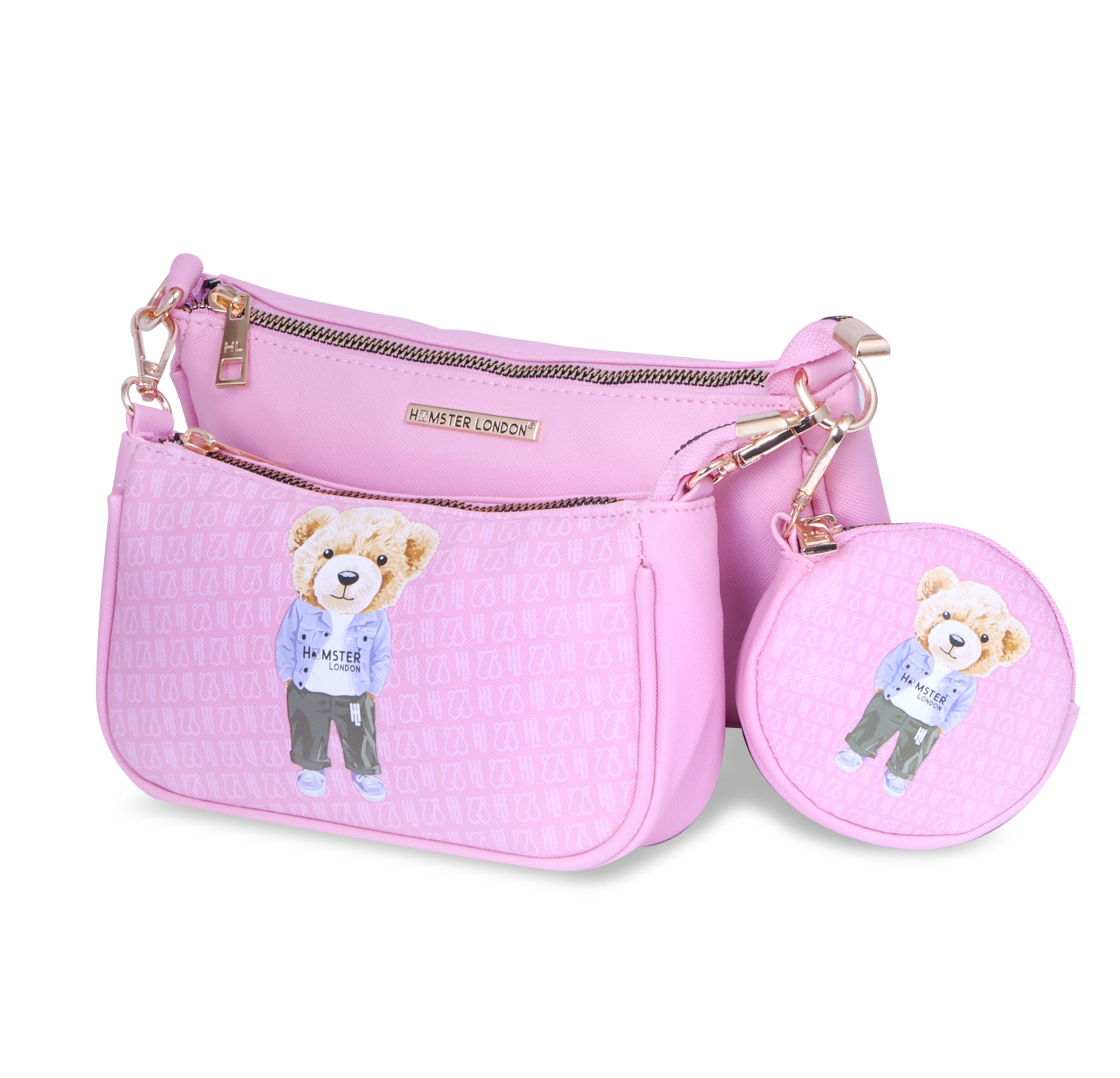 Hamster London Ted H Limited Edition Pouchette Sling Light Pink