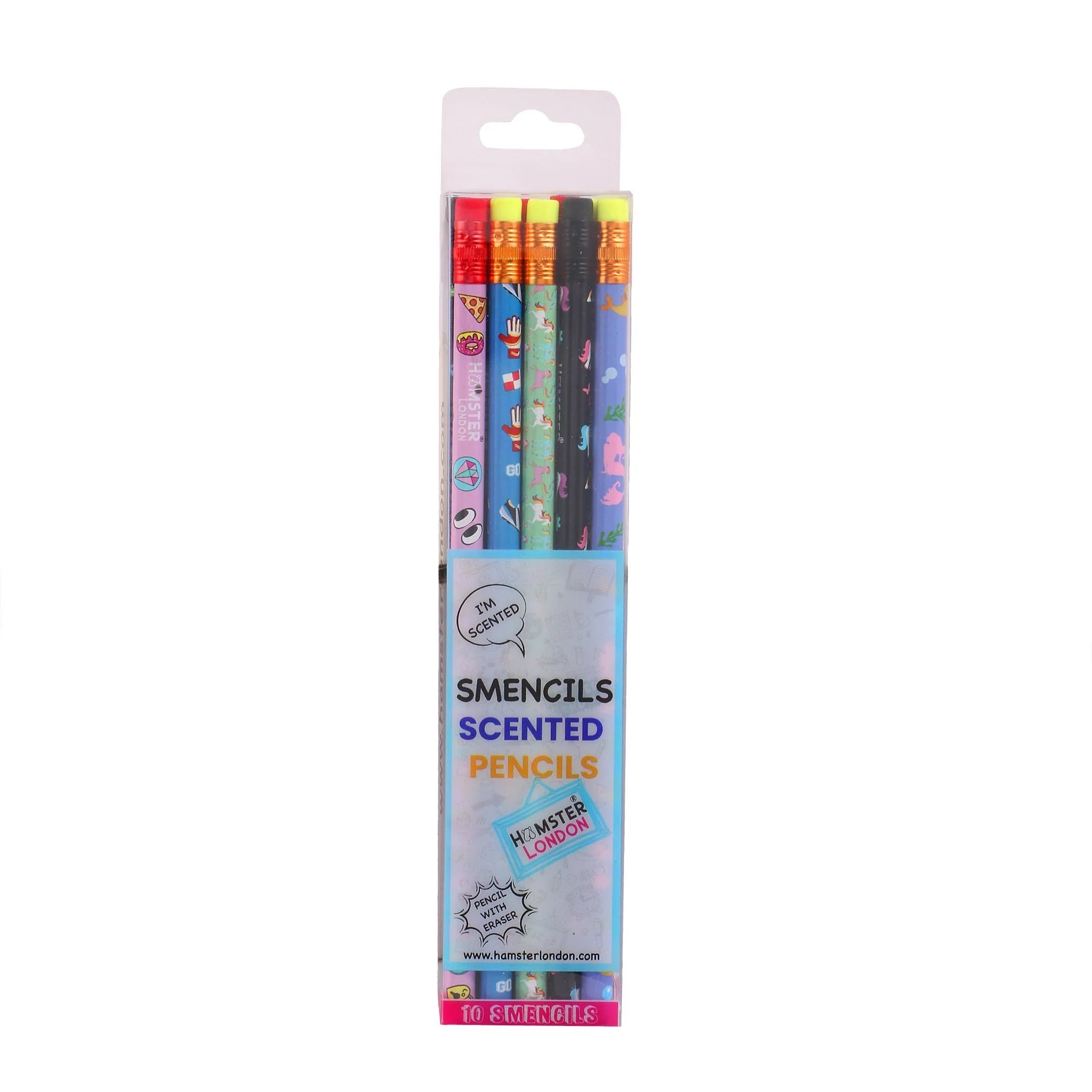 Hamster London Gift Hamper Stationery Set Unicorn + Fineliner + Scented Markers + Gel Pen + Crayon + Pouches + Key Chain