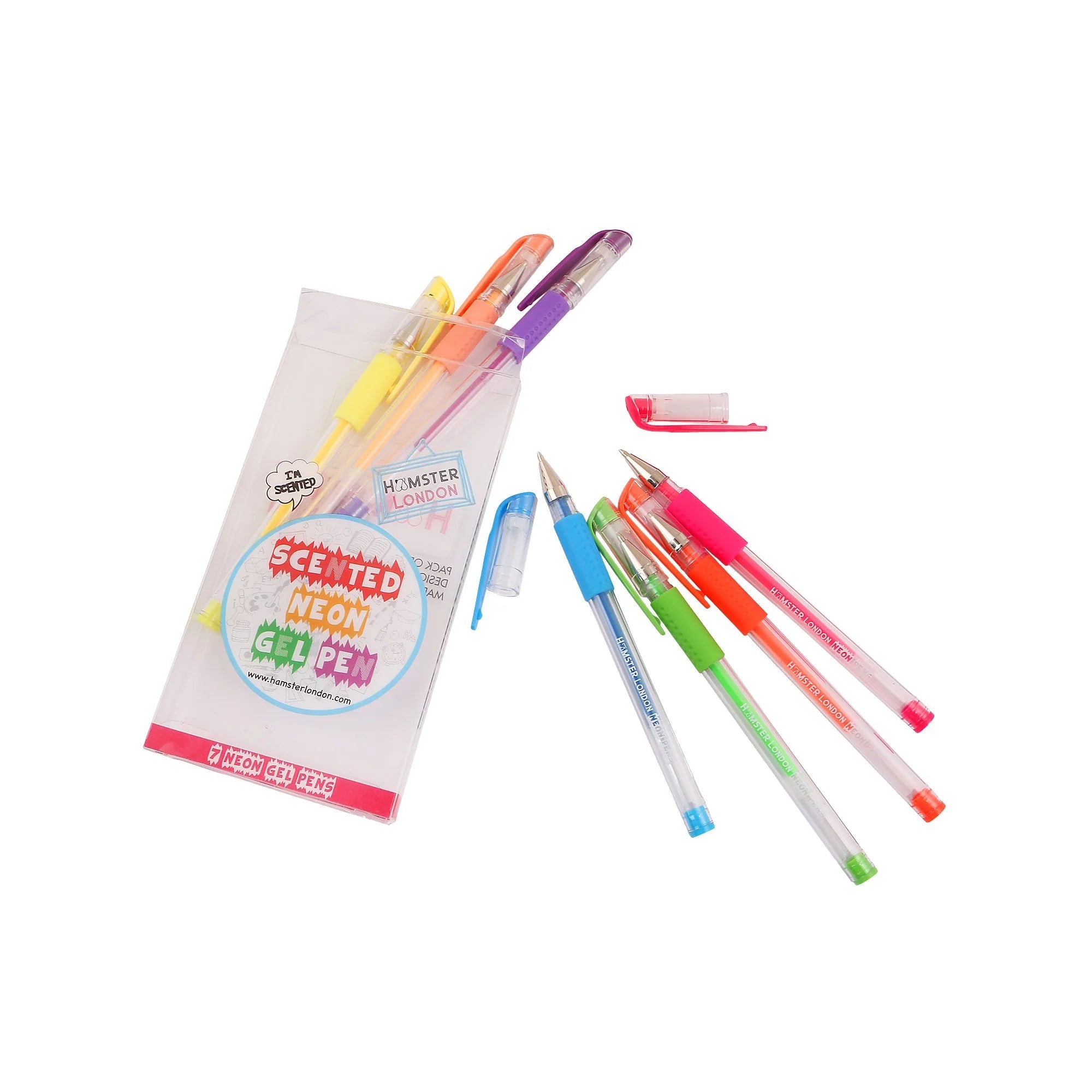 Hamster London Gift Hamper Stationery Set Unicorn + Fineliner + Scented Markers + Gel Pen + Crayon + Pouches + Key Chain