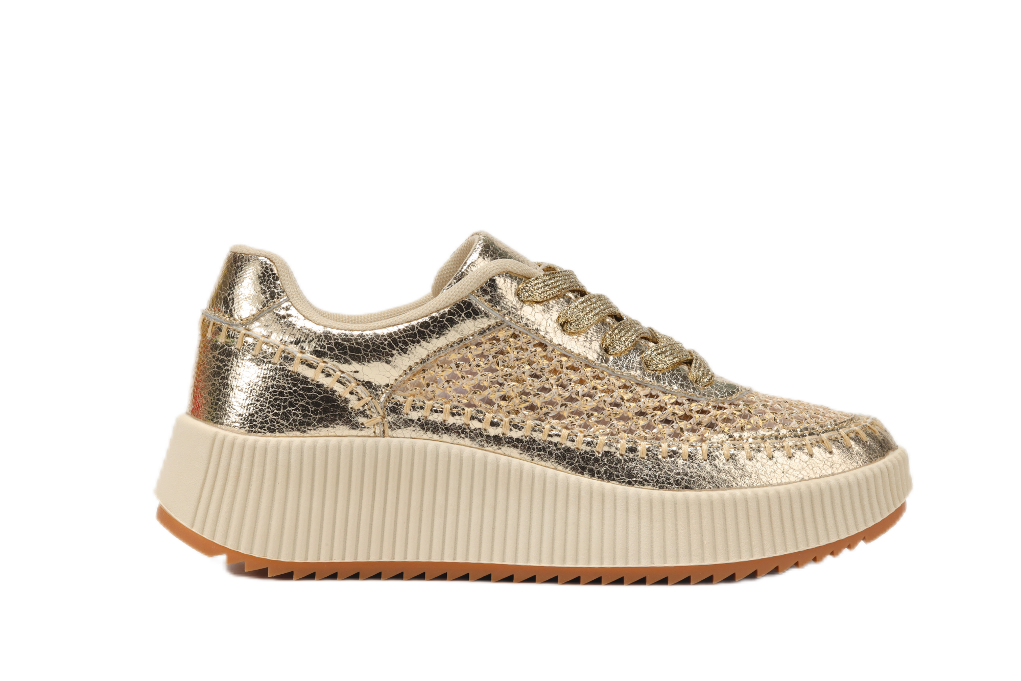 Hamster London Marcella Mesh Gold Party Sneakers