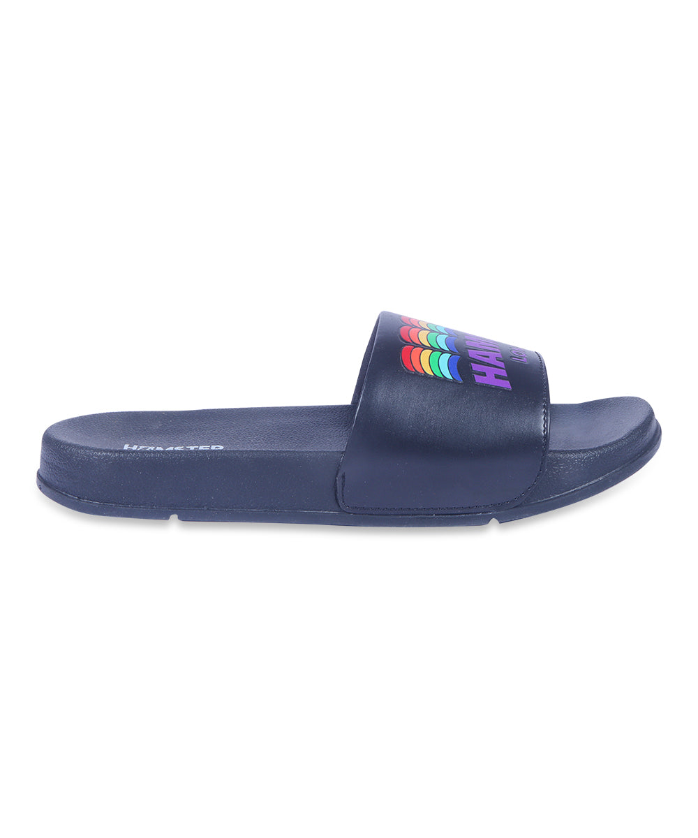 Hamster London Rainbow Black Slides