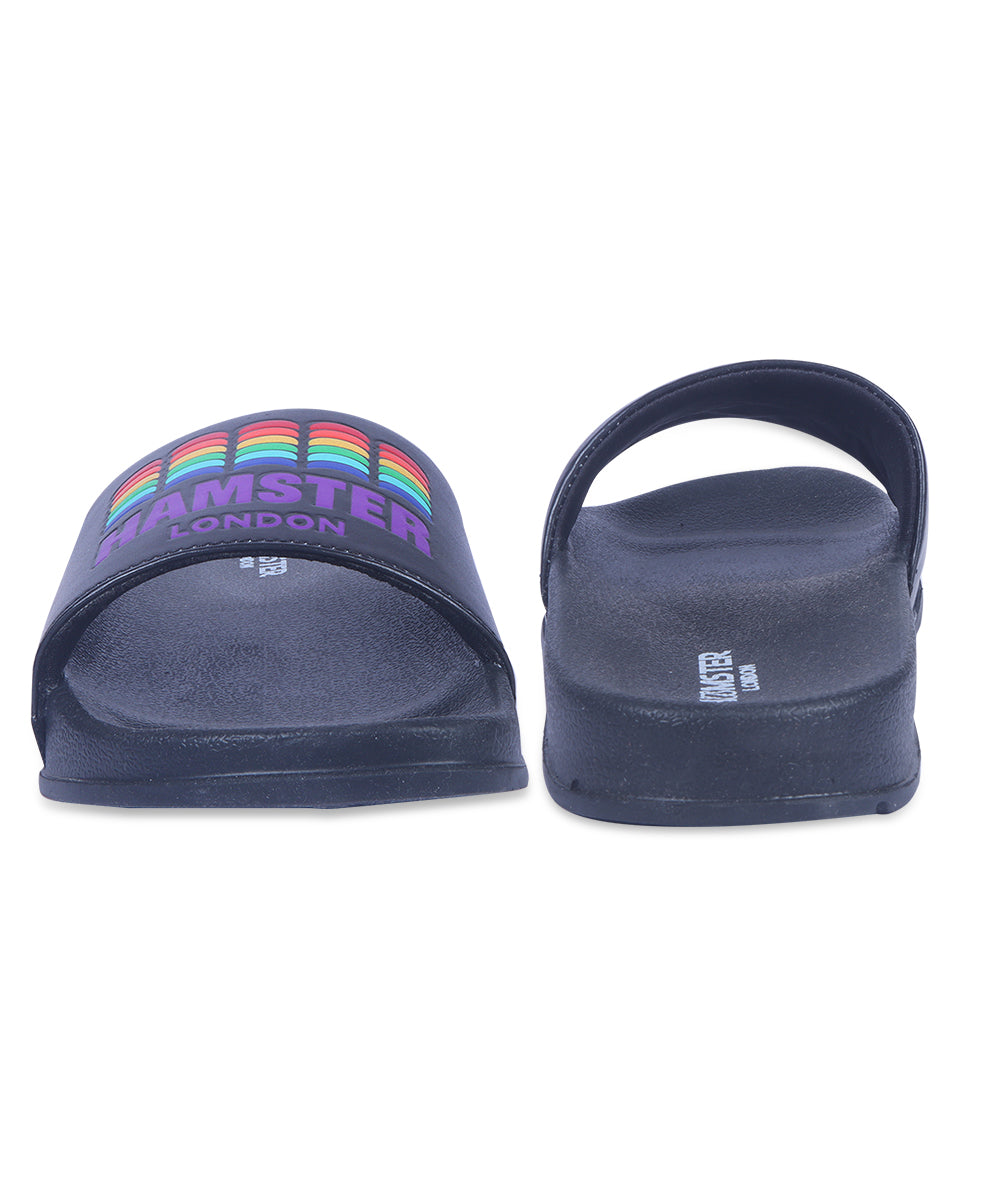 Hamster London Rainbow Black Slides
