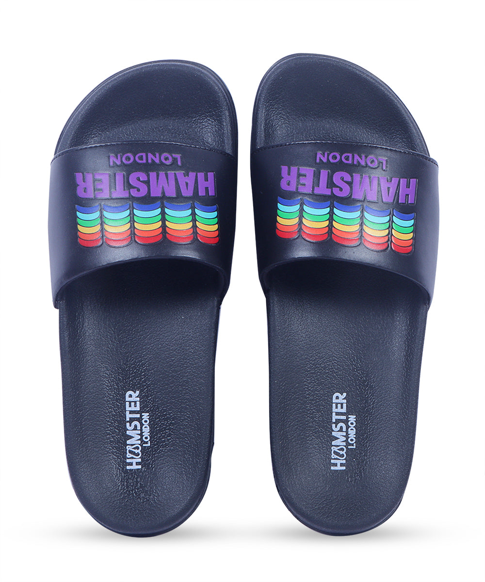 Hamster London Rainbow Black Slides