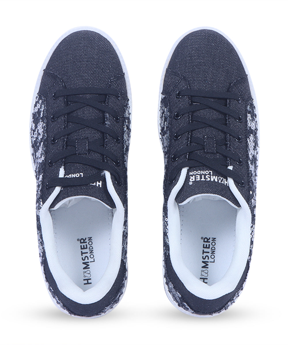 Hamster London Super Model Bling Black Sneakers