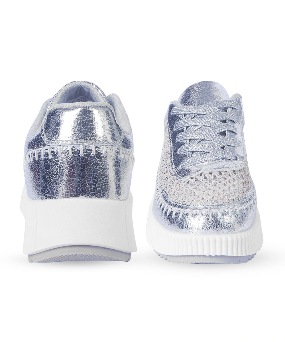 Hamster London Marcella Mesh Silver Party Sneakers