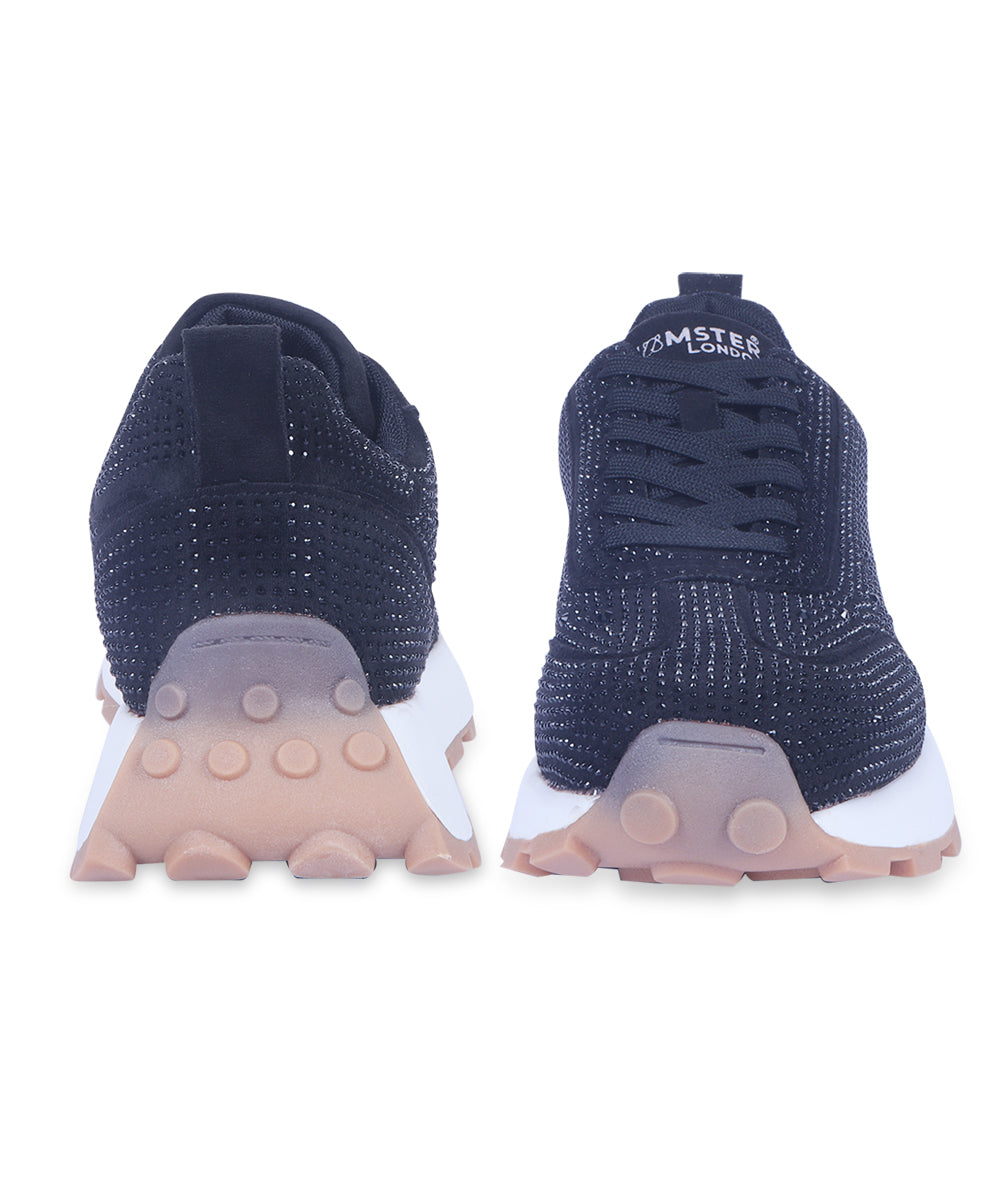 Hamster London Love Stone Black Sneakers